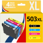 Pack compatible avec EPSON 503 XL, 4 cartouches