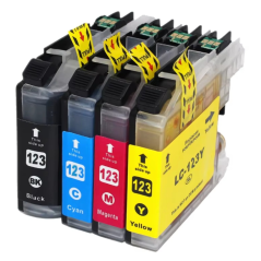 Pack compatible BROTHER LC-123 4 cartouches qualité et performance