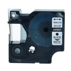 ✅ Ruban compatible Dymo D1 noir sur blanc 19 mm couleur Noir/blanc en stock