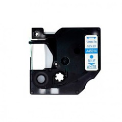 ✅ Ruban compatible Dymo D1 bleu sur blanc 12 mm couleur Bleu/blanc en stock