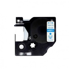 ✅ Ruban compatible Dymo D1 bleu sur transparent 12 mm couleur Bleu/transparent en stock