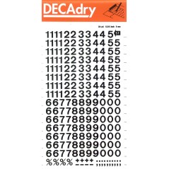 ✅ Chiffres Transférables Apli - 8mm - Application Facile - Noirs Intenses - 204 Caractères - Noir couleur Noir en stock