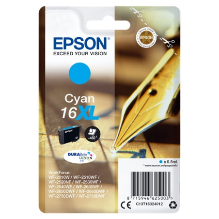 Epson cartouche encre 16XL cyan - 450 pages haute qualité