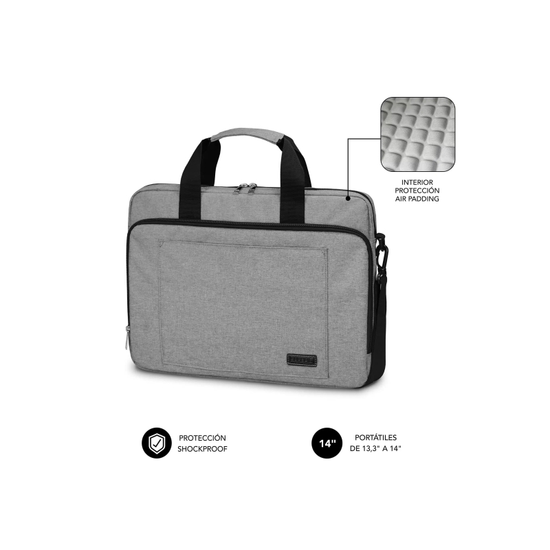 Sacoche pour ordinateur portable Subblim jusqu'à 14 pouces - Protection rembourrée d'air - Polyester Oxford résistant