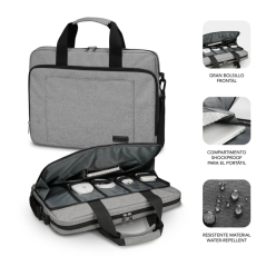 Sacoche pour ordinateur portable Subblim jusqu'à 14 pouces - Protection rembourrée d'air - Polyester Oxford résistant