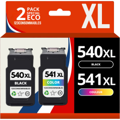 Pack compatible avec CANON PG-540 XL/CL-541 XL noir et couleur XL