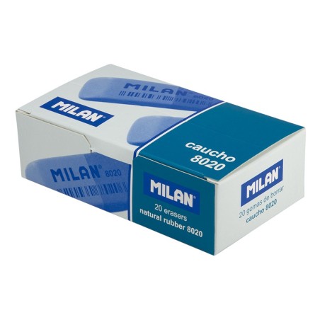 Gomme biseautée Milan 8020 lot de 20 couleurs assorties
