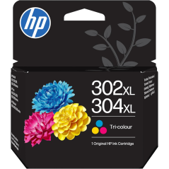 Cartouche d'encre couleur authentique HP 302XL/304XL - B7RT8AE