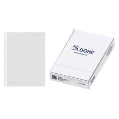 ✅ Dohe Boite de 100 Pochettes Multi-Perforations Premium 80 Microns - Format A4 - 16 Perforations - Transparent en stock