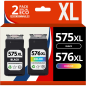 Pack compatible CANON PG-575XL/CL-576XL, 2 cartouches