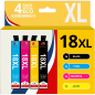 Pack 4 cartouches compatible EPSON 18XL