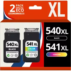 Pack compatible avec CANON PG-540 XL/CL-541 XL noir et couleur
