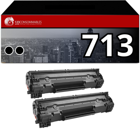 Pack 2 Toners compatible CANON 713 noir pour impressions nettes