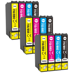 Pack 12 cartouches compatibles EPSON T0715XL haute capacité