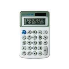 calculatrice blanche Milan huit chiffres