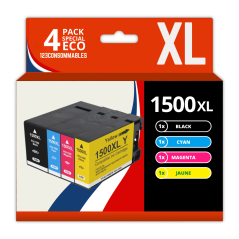 Pack 4 cartouches compatibles CANON PGI1500 XL haute capacité