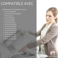 Pack compatible avec EPSON T1285, 4 cartouches