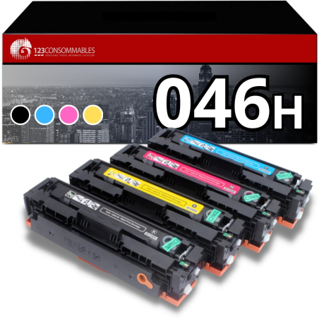 Pack 4 Toners compatibles CANON 046H pour impressions durables