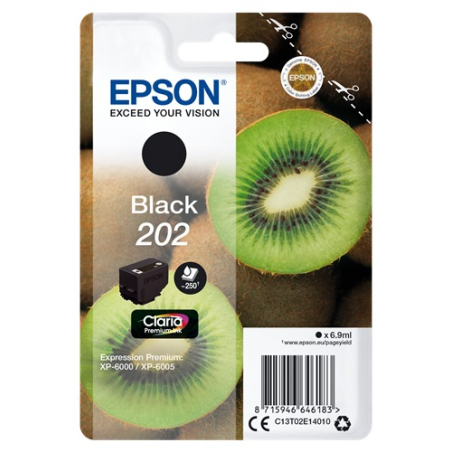 Epson cartouche encre 202 noir - 250 pages d'impression fiable