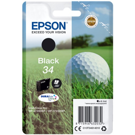 Cartouche d'encre Epson T34 noire - qualité d'impression fiable