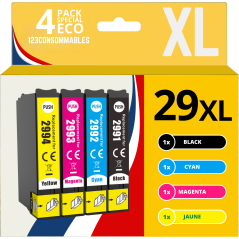 Pack compatible EPSON T29XL, 4 cartouches XL haute capacité