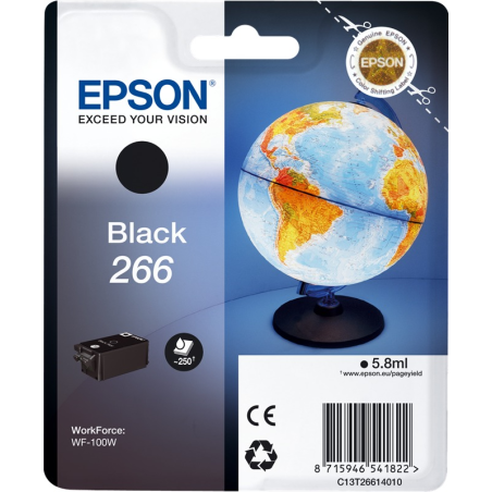 Epson cartouche encre 266 noir – 250 pages d'impression fiable