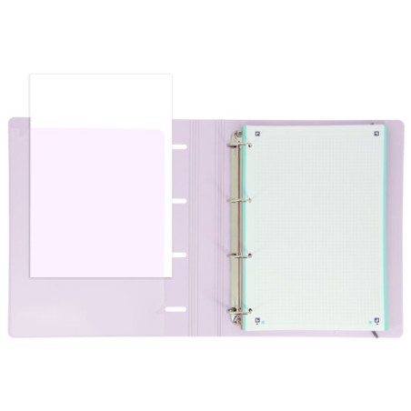 LOT 10 Oxford Classeurs A4+ 4 Anneaux Pastel