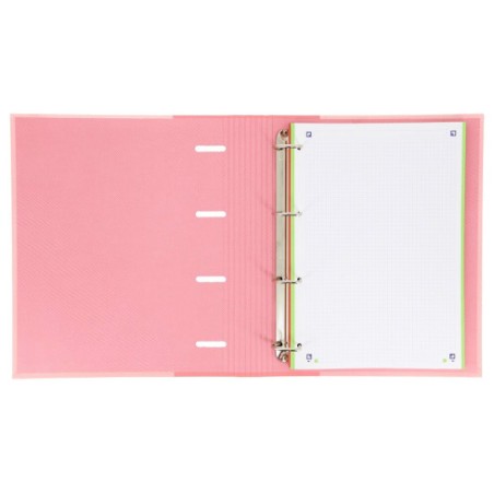 LOT 10 Oxford Classeurs A4+ 4 Anneaux Pastel