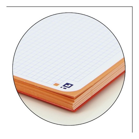 Cahier Oxford A4+ 5x5mm Pêche