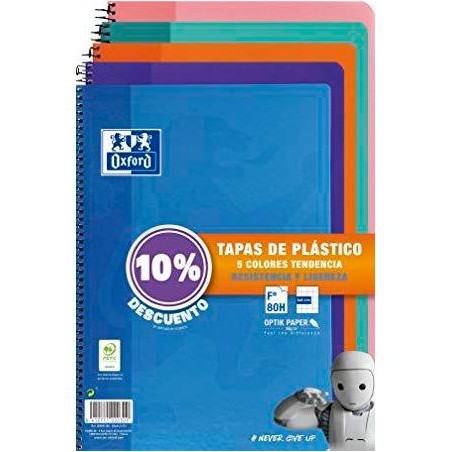 ✅ Oxford 5 Carnets 4x4mm Couleurs couleur Plusieurs couleurs en stock