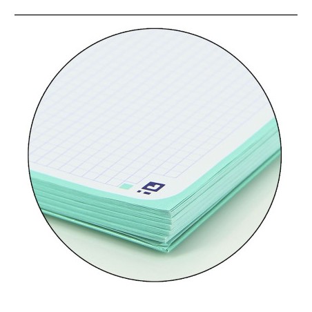 Cahier Oxford A4+ 5x5mm 80f Menthe