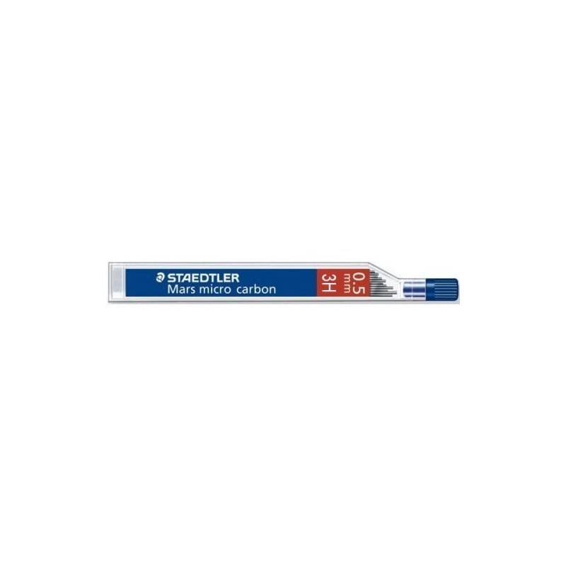 Mines 0,5 mm 3H noir Staedtler x12 Mines 0,5 mm 3H noir Staedtler x12