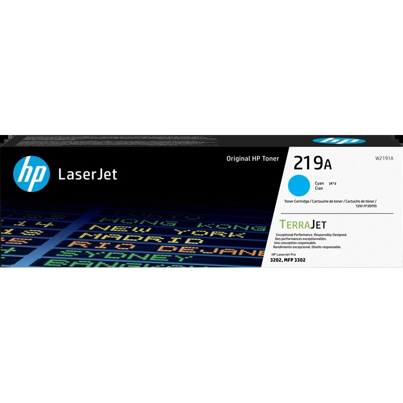 Cartouche de toner cyan originale HP W2191A - 219A Cartouche de toner cyan originale HP W2191A - 219A
