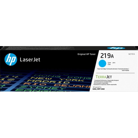Cartouche de toner cyan originale HP W2191A - 219A qualité garantie