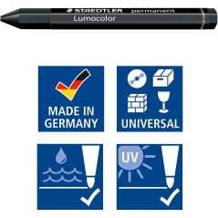 ✅ LOT de 12 Marqueurs Staedtler Permanent couleur Noir en stock