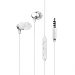 Casque blanc filaire micro