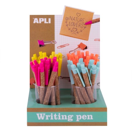 Stylos bille encre à l'huile 1 mm multicolores Apli x48