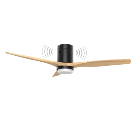 ventilateur plafond LED noir bois