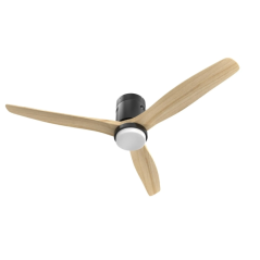 ventilateur plafond LED noir bois