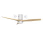 Ventilateur de plafond LED avec haut-parleur blanc bois Ventilateur de plafond LED avec haut-parleur blanc bois