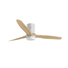 ventilateur de plafond LED bois blanc