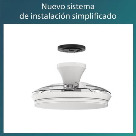 Ventilateur de plafond LED Philips Bliss 35W blanc