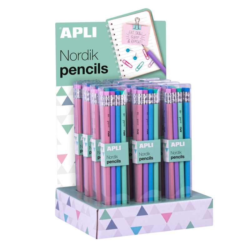 Crayons graphite HB pastel x8 - Apli | Papeterie

