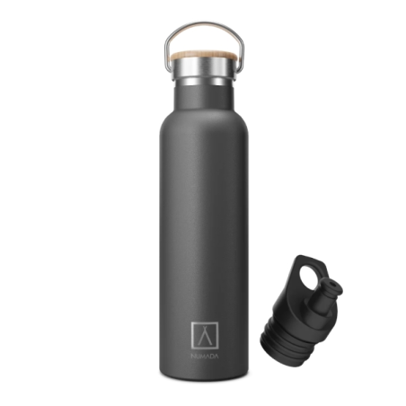 bouteille isotherme noire avec housse