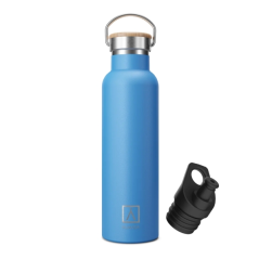 bouteille isotherme bleue bouchon sport