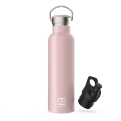 bouteille isotherme rose bouchon sport