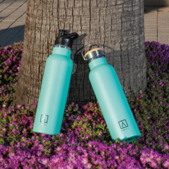 bouteille isotherme menthe bouchon sport