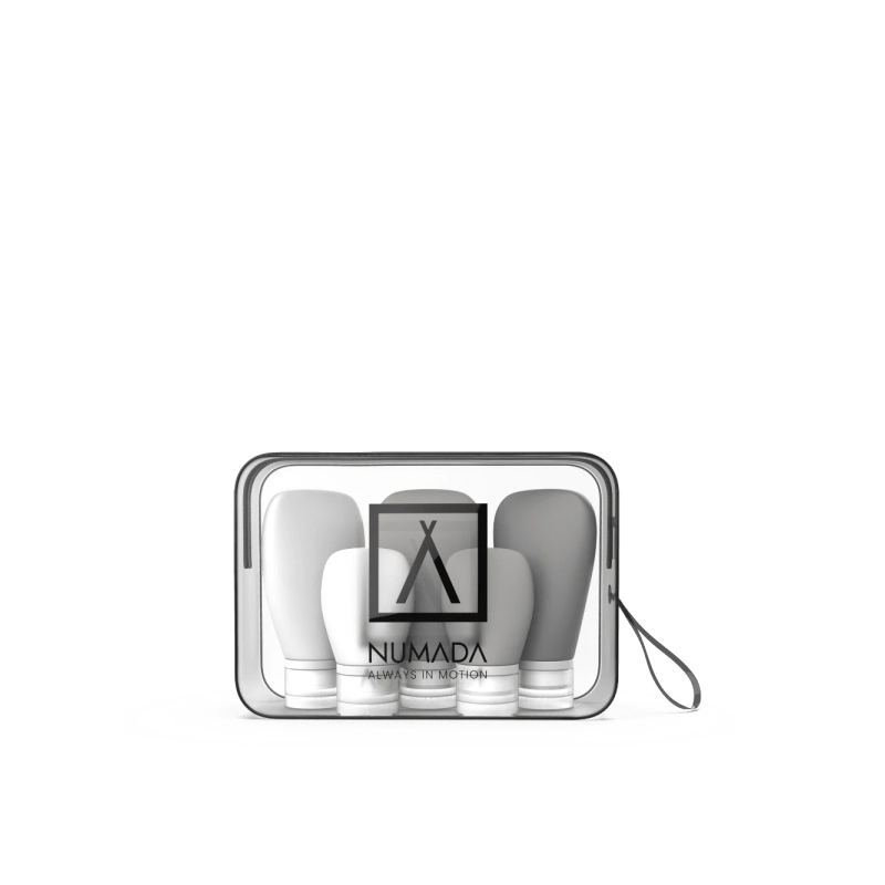 Numada Midweek A20 nécessaire de voyage — 5 flacons en silicone noirs