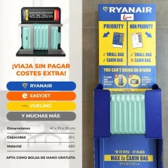 valise menthe quatre roues compact