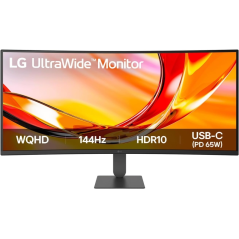 écran LG ultrawide incurvé noir